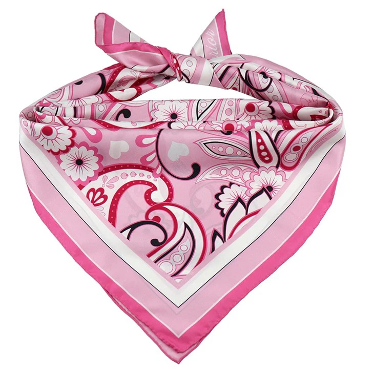 Red Floral Head Scarf
