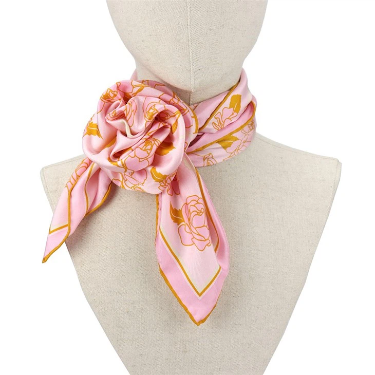 Hand Rolled Hem Silk Scarf